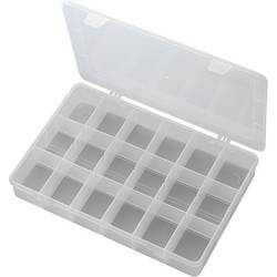 TRU COMPONENTS PP18-01 krabička na malé součástky (d x š x v) 278 x 192 x 43 mm přihrádek: 18 pevné rozčlenění Obsah 1 ks