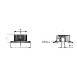 TRU COMPONENTS jemná stupnice hliník (eloxovaný) (Ø x v) 37 mm x 15 mm 1 ks