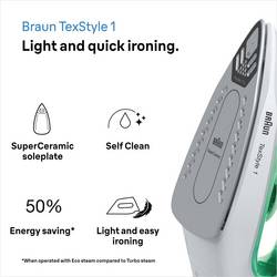 Braun SI104OGR nástavec na oblečení pro parní žehličku zelená, bílá 2000 W