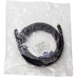 LogiLink USB kabel USB 2.0 USB Micro-B zástrčka, USB Micro-B zásuvka 5.00 m černá s USB CU0125