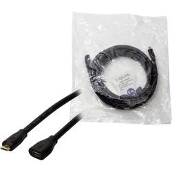 LogiLink USB kabel USB 2.0 USB Micro-B zástrčka, USB Micro-B zásuvka 5.00 m černá s USB CU0125