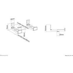 Neomounts AWL29-550BL1 Soundbar držák na zeď Vzdálenost od stěny (max.): 16.6 cm černá 1 ks