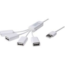 Digitus DA-70216 USB Hub 4 porty USB-A USB 2.0 480 MBit/s bílá DA-70216