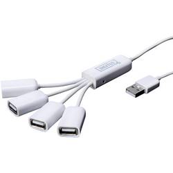 Digitus DA-70216 USB Hub 4 porty USB-A USB 2.0 480 MBit/s bílá DA-70216