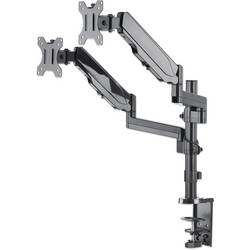 Manhattan 461597 držák na stůl pro monitor 2 Displej: (s) 43,2 cm (17) - 81,3 cm (32) černá otočný, nastavitelná výška, naklápěcí, nakláněcí