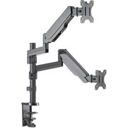 Manhattan 461597 držák na stůl pro monitor 2 Displej: (s) 43,2 cm (17) - 81,3 cm (32) černá otočný, nastavitelná výška, naklápěcí, nakláněcí
