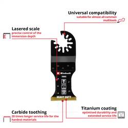 Einhell 708063 Tauchsägeblatt HM-TI, 35mm bimetalový sada multifunkčního nářadí 35 mm 1 ks