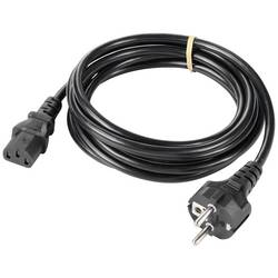 Sygonix SY-5243888 IEC kabel černá 3.00 m