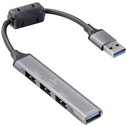 Renkforce RF-6250246 USB Hub 3 + 1 port USB-A USB 2.0 480 MBit/s s hliníkovým krytem černá RF-6250246