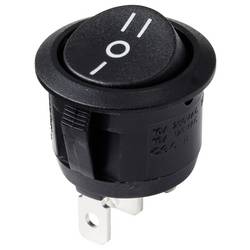 TRU COMPONENTS 700207 kolébkový spínač R13-112D B/B PR.I-O-II 250 V/AC 6 A 1x zap/vyp/zap s aretací/0/s aretací 1 ks
