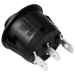 TRU COMPONENTS 700207 kolébkový spínač R13-112D B/B PR.I-O-II 250 V/AC 6 A 1x zap/vyp/zap s aretací/0/s aretací 1 ks