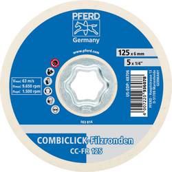 PFERD TOOLS 42003025 COMBICLICK Filzronden CC-FR Ø 125 mm pro lesklý povrch úhlové brusky Průměr 125 mm