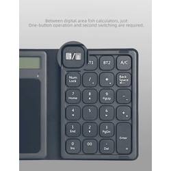 Renkforce RF-NK-300 Bluetooth® číselná klávesnice sklopné, Tiché klávesy, integrovaný touchpad, funkce kapesní kalkulačky černá