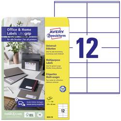 Avery-Zweckform 3424-10 univerzální etikety 105 x 48 mm papír bílá 120 ks trvalé barevná laserová tiskárna, laserová tiskárna