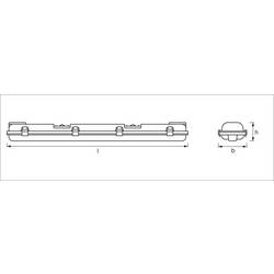 OSRAM HOMELIGHTING Submarine 2 x 7W 4000K LED světlo do vlhkých prostor LED trubice G13 14.00 W studená bílá šedá