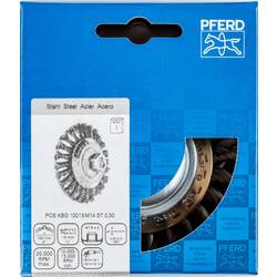 PFERD TOOLS Kuželový kartáč, ocel-Ø 100 x 13 mm, M14, Ø 0,50 pro úhlové brusky 43313001 1 ks