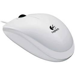 Logitech B100 optická myš, přenos USB, 3 tlačítko, 800 dpi, bílá