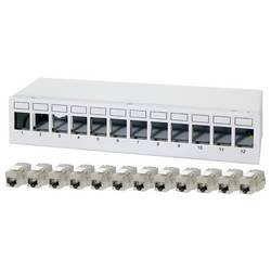 LogiLink NK4093 patch panel CAT 6A šedobílá (RAL 7035) osazený