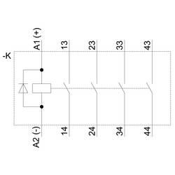 Siemens 3RH2140-2FB40 pomocný stykač 4 spínací kontakty s diodou Vhodné pro značku (relé): Siemens Piece 1 ks