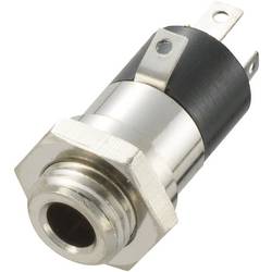 TRU COMPONENTS 718612 jack konektor 3.5 mm zásuvka, vestavná vertikální Pólů: 4 stereo stříbrná 1 ks