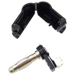 TRU COMPONENTS banánkový konektor zástrčka, zahnutá Ø pin: 4 mm černá 1 ks