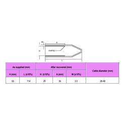 TRU COMPONENTS 55/26 1567092 teplem smrštitelná koncová krytka, 55 mm - 26 mm, 1 ks