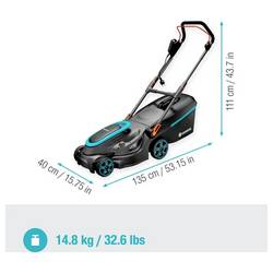 GARDENA PowerMax 37/1800 G2 elektrika sekačka výškově nastavitelná rukojeť s funkcí sklápění