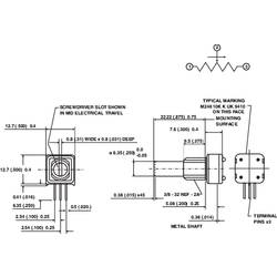Vishay 249FGJS0XB25102KA, 249FGJS0XB25102KA precizní potenciometr, Mono, 1 W, 1 kΩ, 1 ks