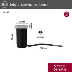 Paulmann 94364 podlahové svítidlo pevně vestavěné LED LED 2 W nerezová ocel kartáčovaná