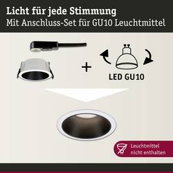 Paulmann 93394 Cole LED vestavné svítidlo, LED, GU10, bílá, černá (matná)