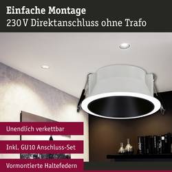 Paulmann 93394 Cole LED vestavné svítidlo, LED, GU10, bílá, černá (matná)