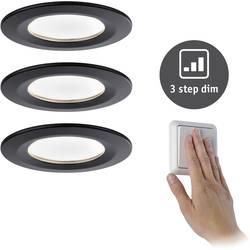 Paulmann 94474 LED vestavné svítidlo sada 3 ks LED pevně vestavěné LED 18 W černá (matná)