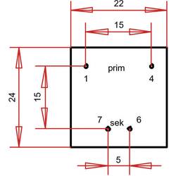 Gerth PT150601 transformátor do DPS 1 x 230 V 1 x 6 V/AC 0.35 VA 58 mA