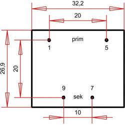 Gerth PT300901 transformátor do DPS 1 x 230 V 1 x 9 V/AC 1.80 VA 200 mA