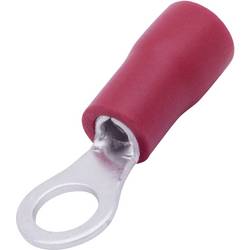 TRU COMPONENTS T1904C059 kulaté kabelové oko Průřez (max.)=1.50 mm² Ø otvoru=4.30 mm částečná izolace červená 25 ks