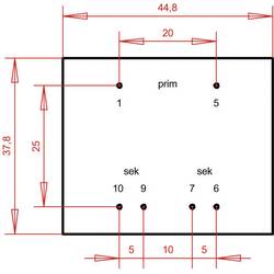 Gerth PT423002 transformátor do DPS 1 x 230 V 2 x 15 V/AC 4.80 VA 160 mA