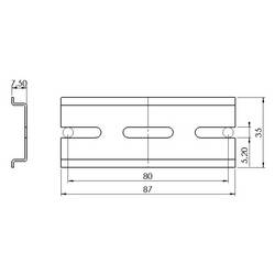 Wiska DIN Rail Kit - COMBI 607 10060361 Support rail podélný otvor 87 mm 1 ks
