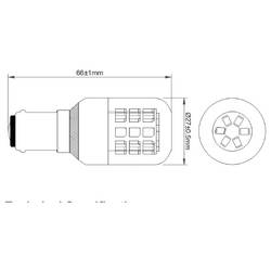 TRU COMPONENTS TC-14124708 indikační LED bílá Válec BA15d 100 V/AC, 240 V/AC 580 lm