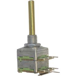 Potentiometer Service 63256-02400-4010/B500K, RD1602F-20B4-30R6-B500K-602 otočný potenciometr, 1cestný , Stereo, 0.2 W, 500 kΩ, 1 ks