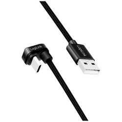 LogiLink USB kabel USB 2.0 USB-C ® zástrčka, USB-A zástrčka 1.00 m černá CU0192