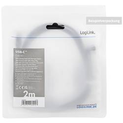 LogiLink USB kabel USB 2.0 USB-C ® zástrčka, USB-A zástrčka 1.00 m černá CU0192