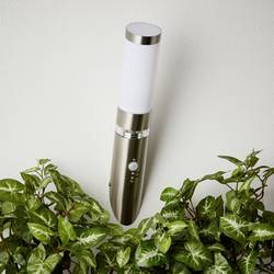 Brilliant Bole G46798/82 venkovní nástěnné osvětlení s PIR detektorem halogenová žárovka E27 60 W nerezová ocel