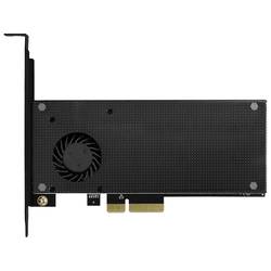 AXAGON PCEM2-DC 2 porty Řadič M.2 PCIe x4 Vhodný pro (SSD): 2230, 2242, 2260, 2280, 22110 Aktivní chlazení, vč. nízkoprofilového krycího plechu na prázdný slot