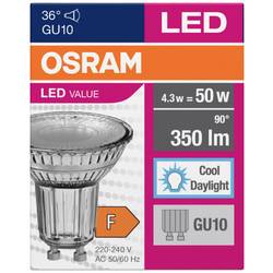 OSRAM HOMELIGHTING 4058075817715 LED Energetická třída (EEK2021) F (A - G) GU10 žárovka 4.3 W = 50 W studená bílá (Ø x v) 50 mm x 50 mm 1 ks