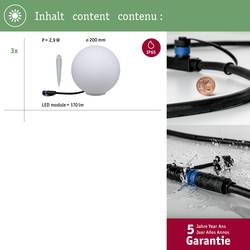 Paulmann Lichtobjekt Globe RGBW 94269 Osvětlovací systém Plug&Shine ZigBee LED venkovní sloupkové svítidlo LED 2.8 W teplá bílá bílá
