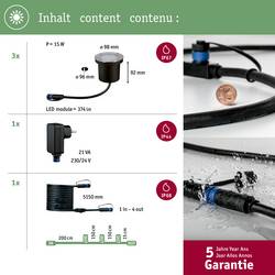 Paulmann Boden Einbauleuchten Starterset RGBW 94275 Osvětlovací systém Plug&Shine ZigBee LED 3.6 W teplá bílá stříbrná