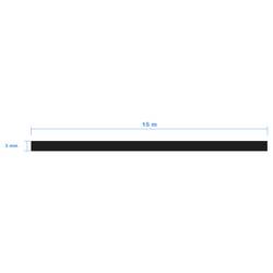 TRU COMPONENTS 1566753 smršťovací bužírka bez lepidla černá 3 mm 1.50 mm Poměr smrštění:2:1 15 m