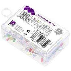 TRU COMPONENTS LED s vývody červená, žlutá, modrá, žlutozelená, teplá bílá kulatý 3 mm 55 mcd, 330 mcd, 420 mcd, 2500 mcd, 14400 mcd 30 ° 20 mA 1.8 V, 2.4 V,