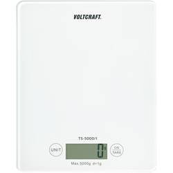 VOLTCRAFT TS-5000/1 váha na dopisy TS-5000/1 Max. váživost 5 kg Rozlišení 1 g na baterii bílá
