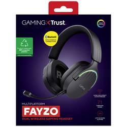 Trust GXT491 FAYZO Headset uzavřená (Over Ear) Bluetooth® Virtual Surround černá Surround-Sound, Vypnutí zvuku mikrofonu, regulace hlasitosti Gaming